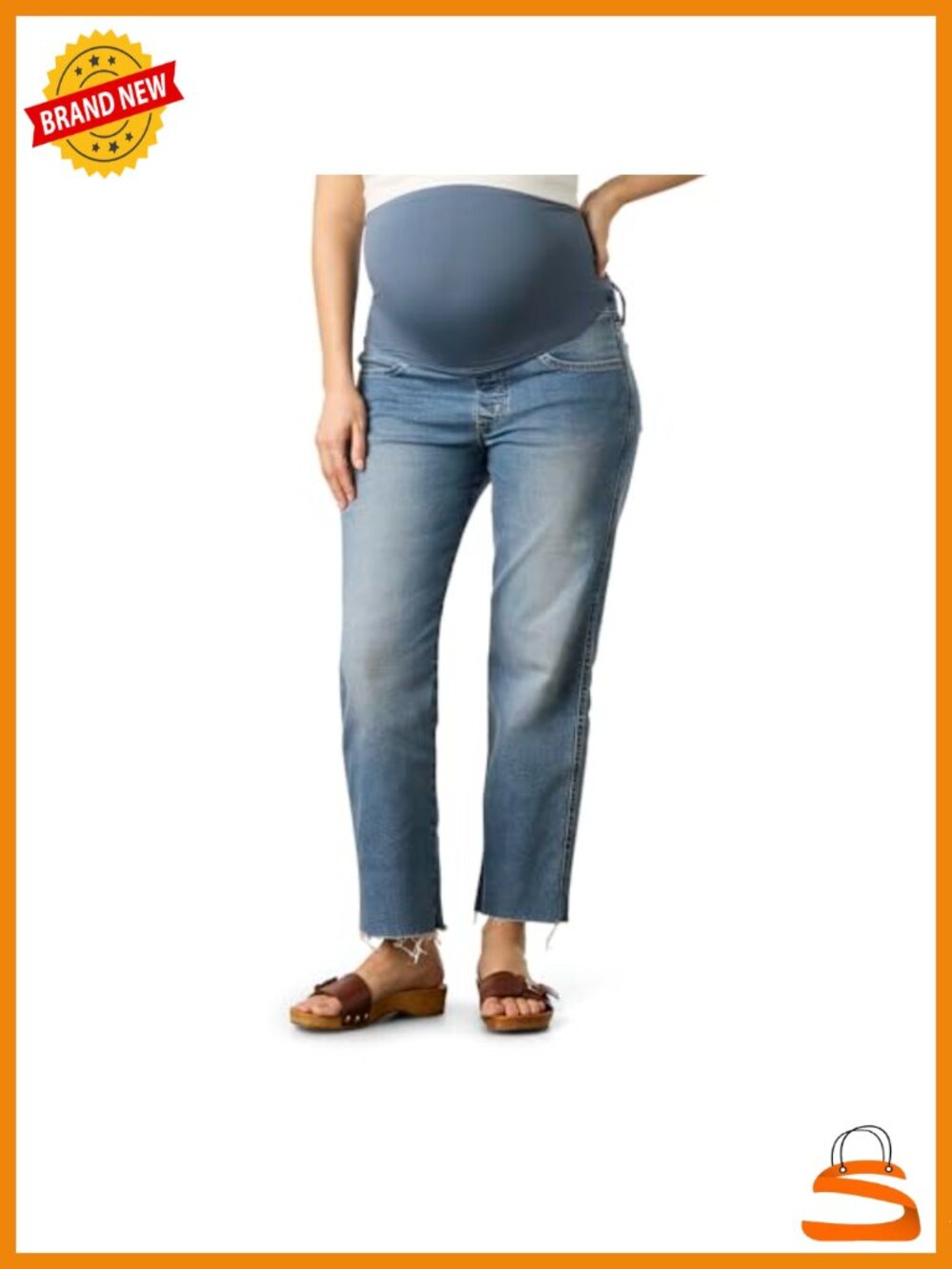 Maternity Comfort-Stay Straight Leg Jeans with SoftStay Belly Band